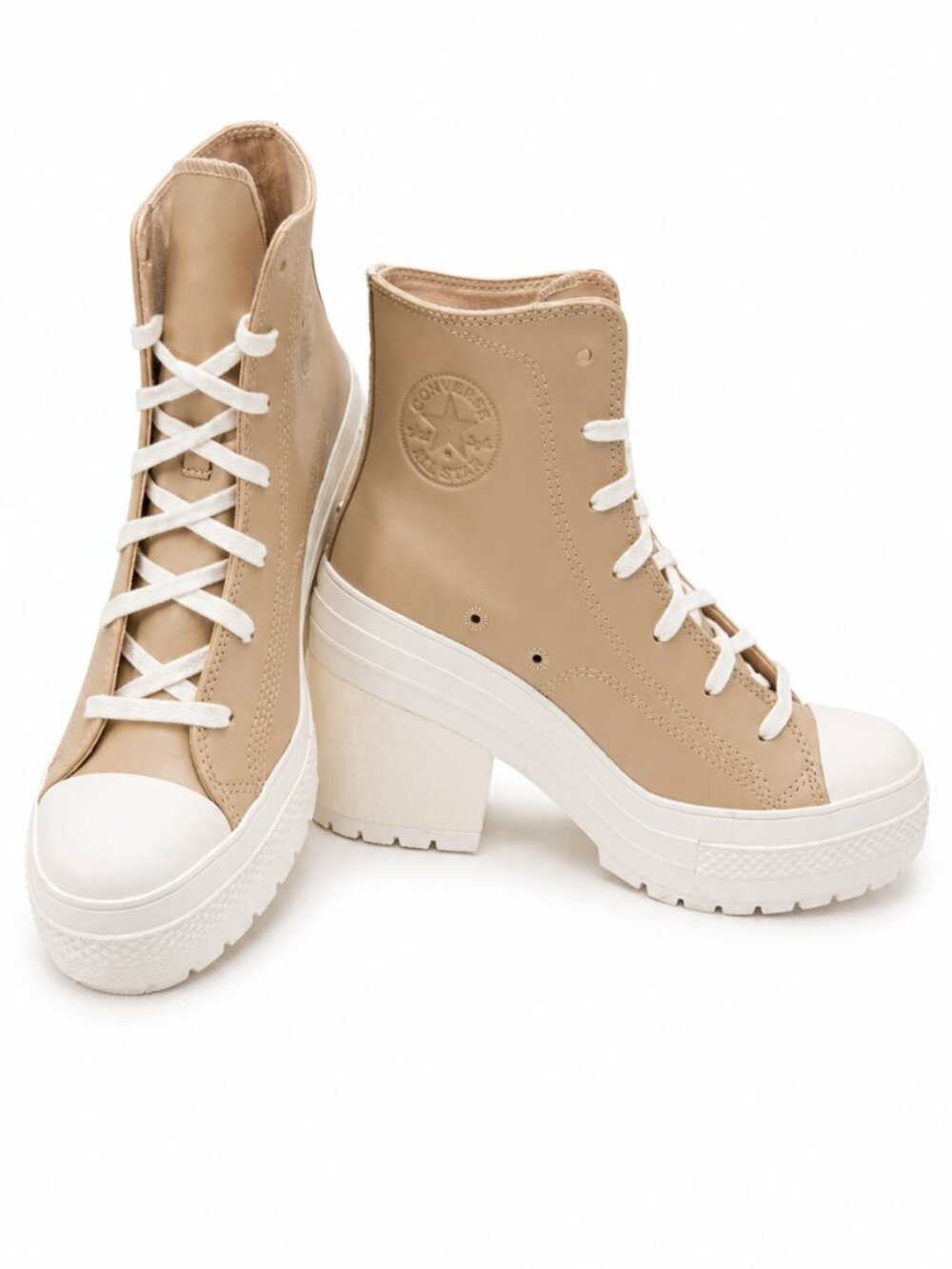 Converse Chuck 70 De Luxe Heel Tan Leather Platform BootA15470C Wom 9.5/mens 7.5 - Picture 2 of 10